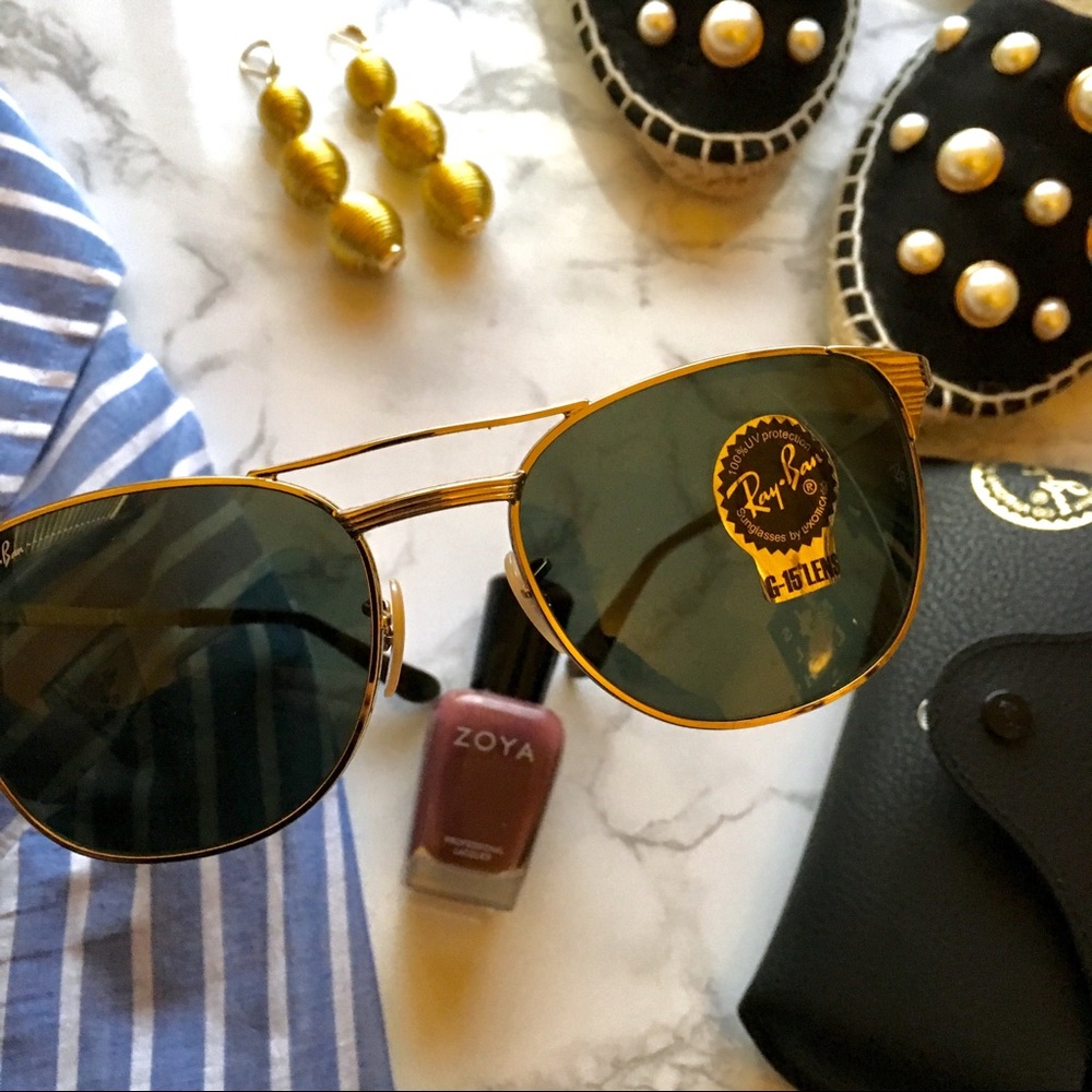Unisex Ray-Ban Signet Gold Sunglasses
